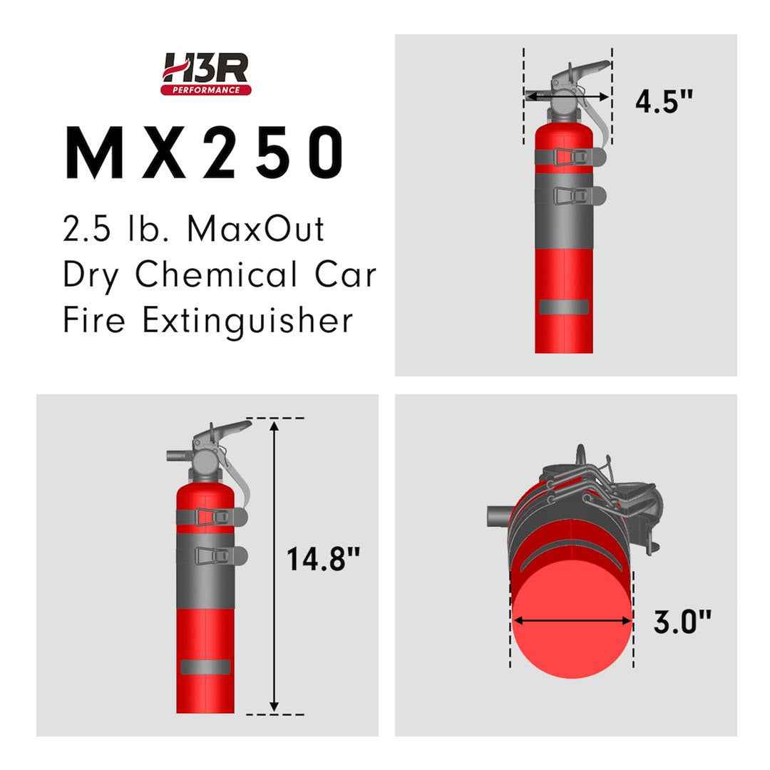 H3R 2.5-lb ABC Fire Extinguisher - Black – MX250B