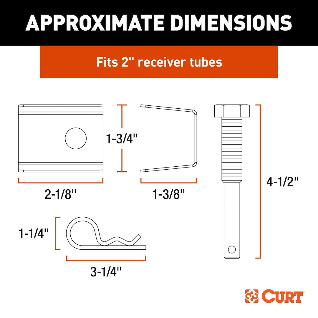 CURT Trailer Hitch Receiver Tube Anti Rattle Bracket (22323)