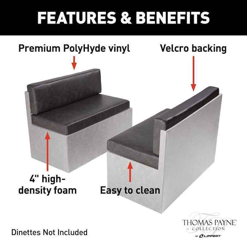 Lippert Components 2021100433 RV Dinette Cushions, Lippert , Millbrae Back & Seat Set – image 5