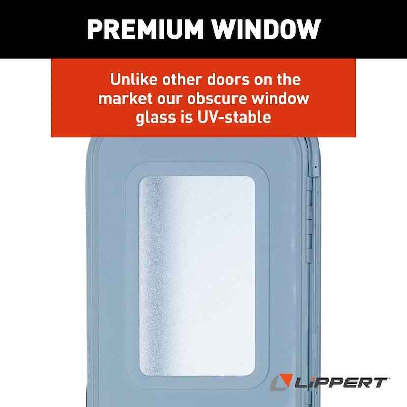 Lippert Components V000384493 30" x 72" Polar White Radius Entry Door with Obscure Glass – image 5