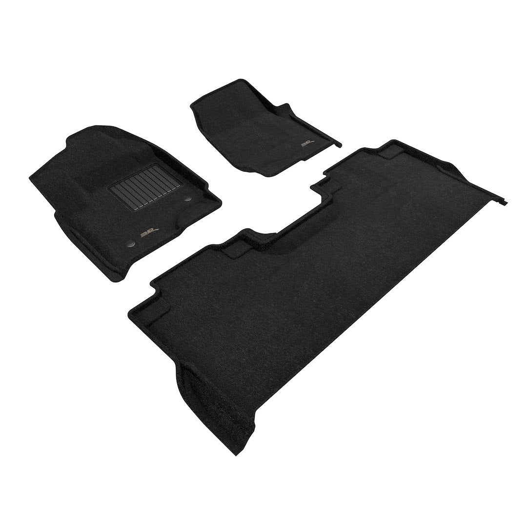 3D Mats L1FR16504709 Super Duty ELEGANT Black Carpet Mat Set - image 1