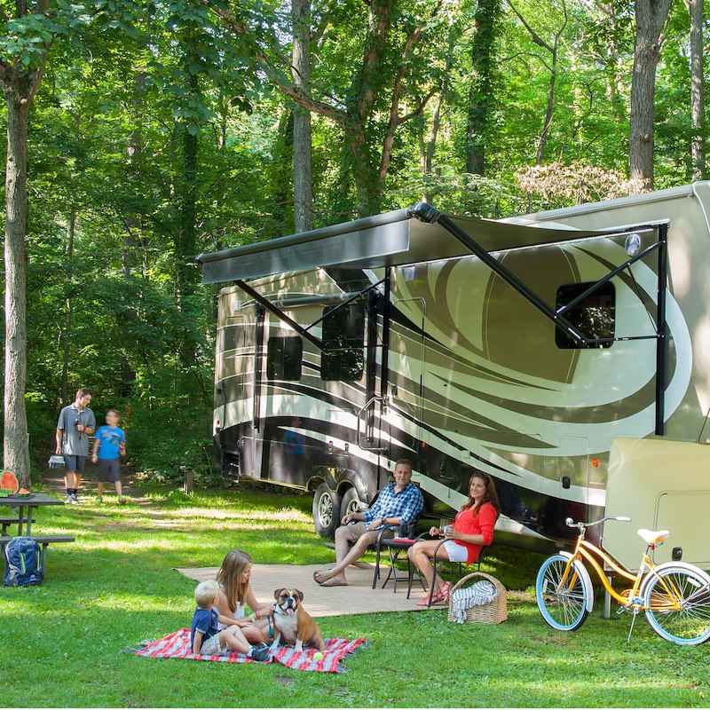 Lippert Components V000334865 Lippert Solera Destination 16' RV Patio Awning Blue Fade – image 4