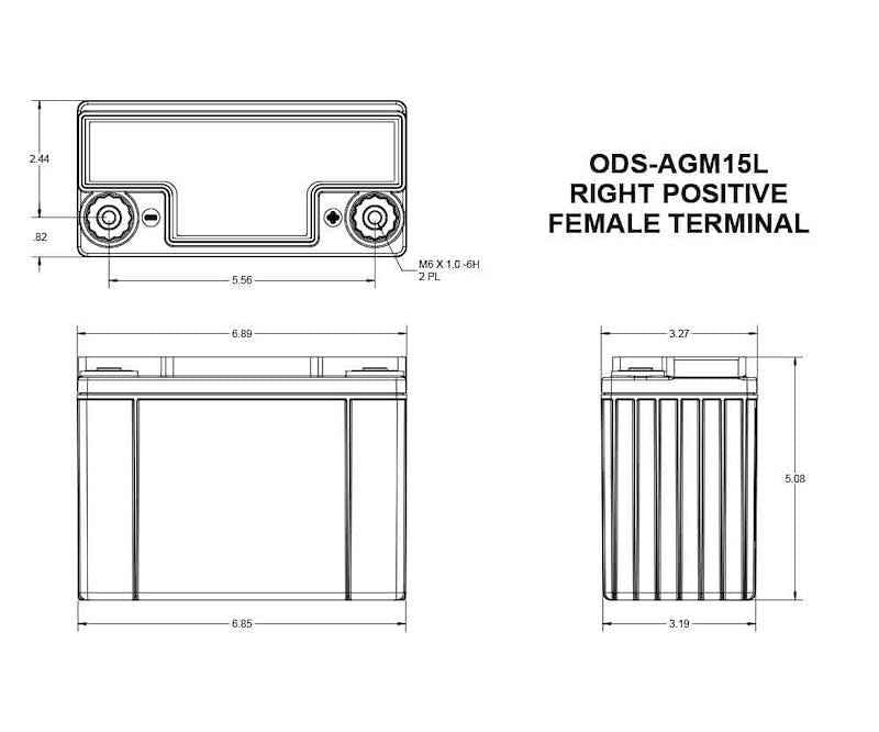 Odyssey Battery ODS-AGM15L AGM Powersports Battery Odyssey Group 15 13Ah 150CCA – image 4