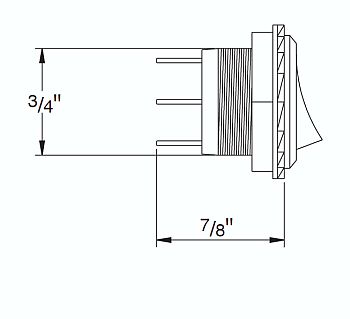 Hella H61922001 Amber-LED Rocker Control Switch