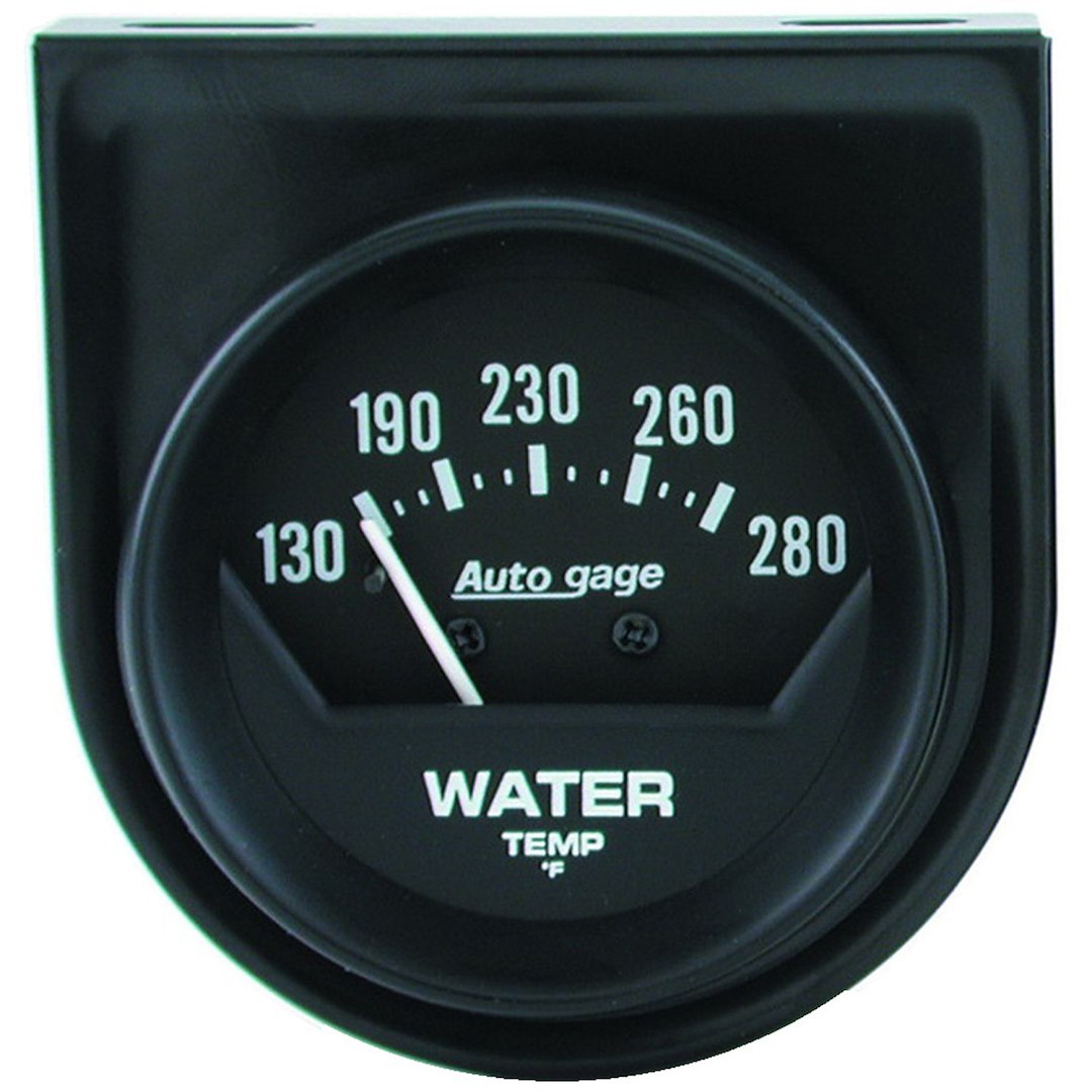 AutoMeter 2361 Black Short-Sweep Water Gauge, 130–280°F