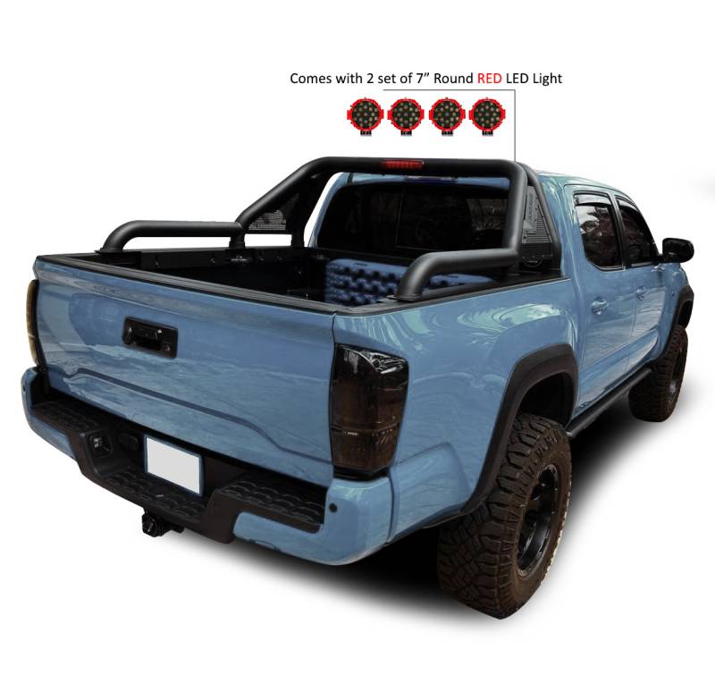 Black Horse Offroad GLRB-03B-PLR Gladiator Lighted Tubular Bed-Bar Kit - image 12