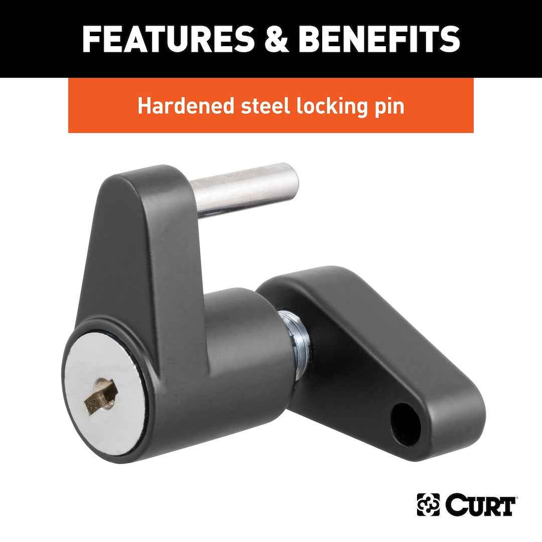 CURT 23521 Black 1/4-Inch Coupler Padlock, 3/4-Inch Span
