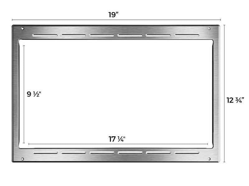 Contoure RV-TRIM7S Microwave Trim Kit for Model RV-788S, 19" x 12.69", Stainless Steel – image 1