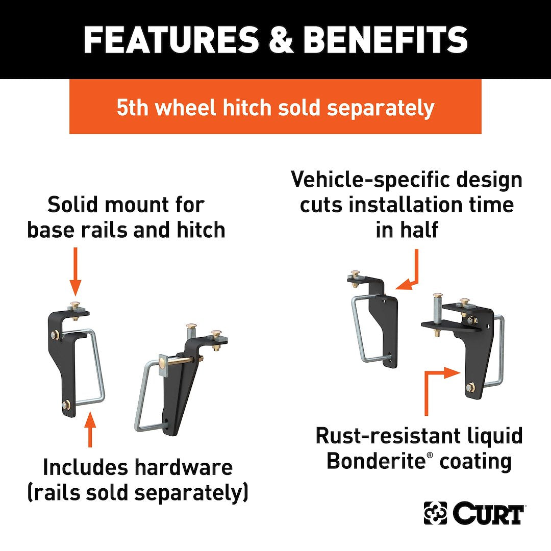 Curt 16430 Fifth Wheel Trailer Hitch Mount Kit - image 2