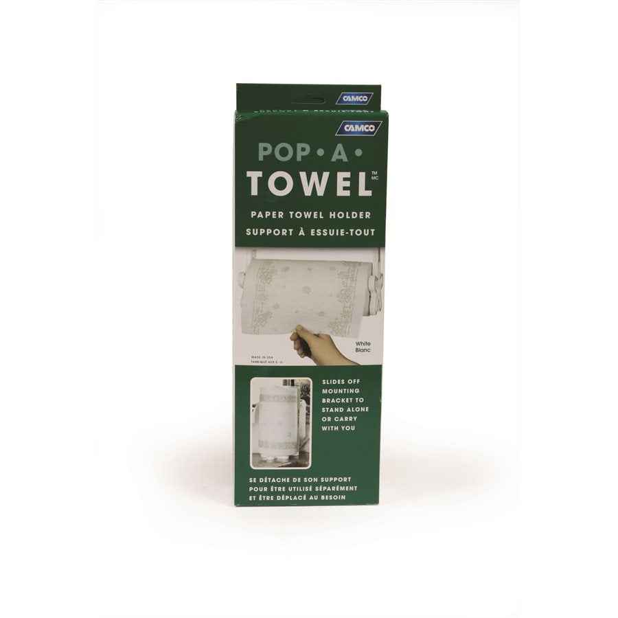 Camco 57111 White Slide-Off Paper Towel Holder