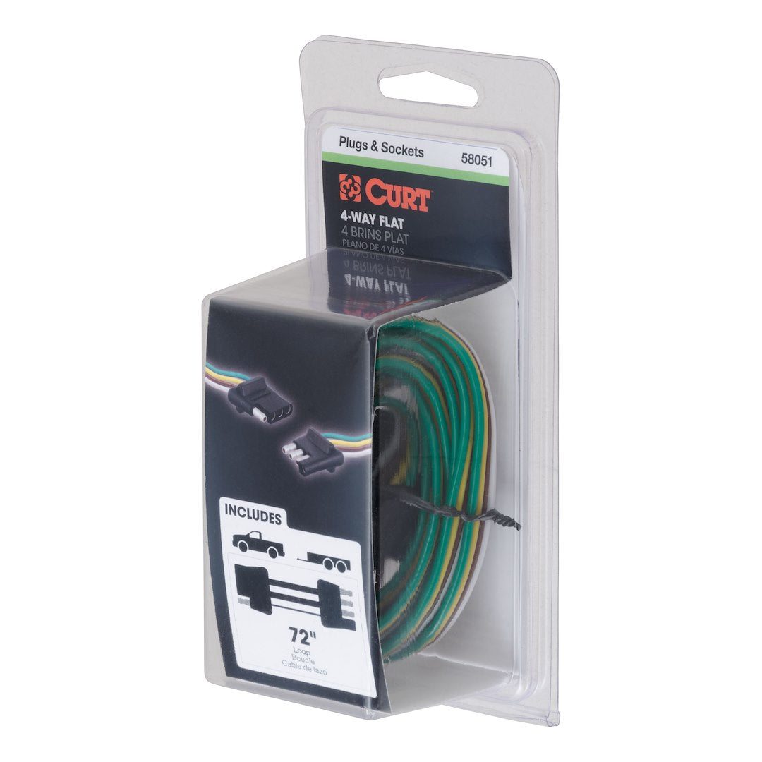 CURT Semi-universal 4 Flat Trailer Wiring Connector (58051)