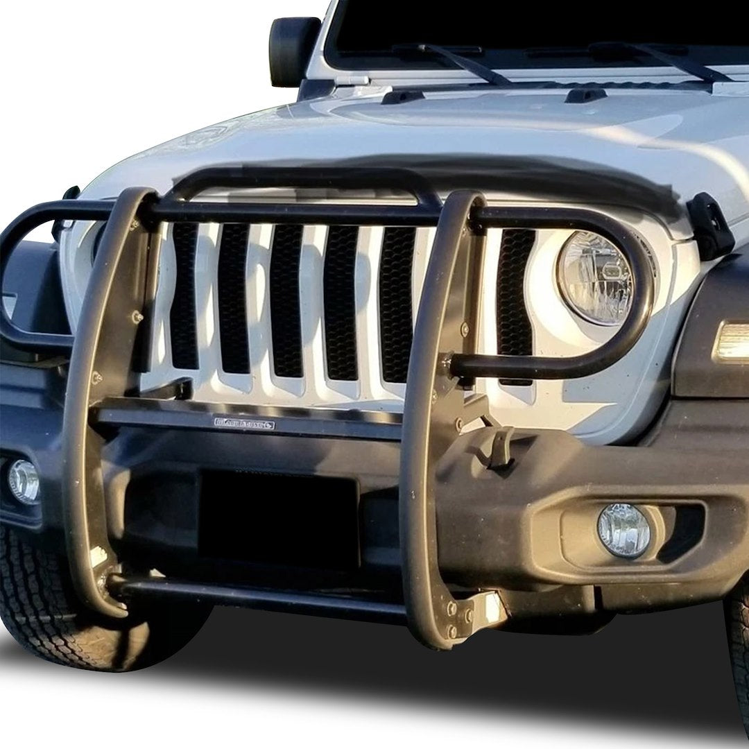 Black Horse Offroad 17JPJLMA Jeep Modular Black Steel Grille Protector - image 5