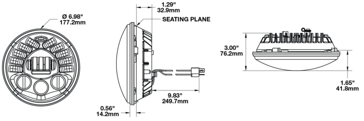 J.W. Speaker 0555051 8790 Adaptive 2 LED Headlamp
