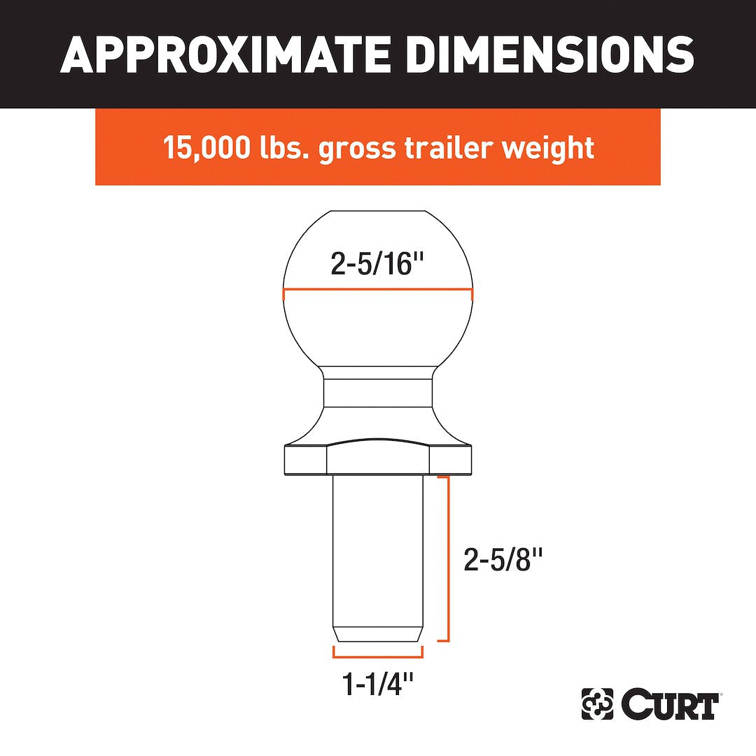 Curt 40178 Trailer Hitch Ball - image 2