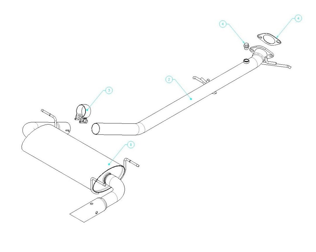 Borla 14411 Miata Stainless Single-Rear Cat-Back - image 3