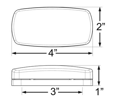 Optronics Mcl32 Series 4 Inch Length X 2 Inch Width LED (Mcl32rbs)
