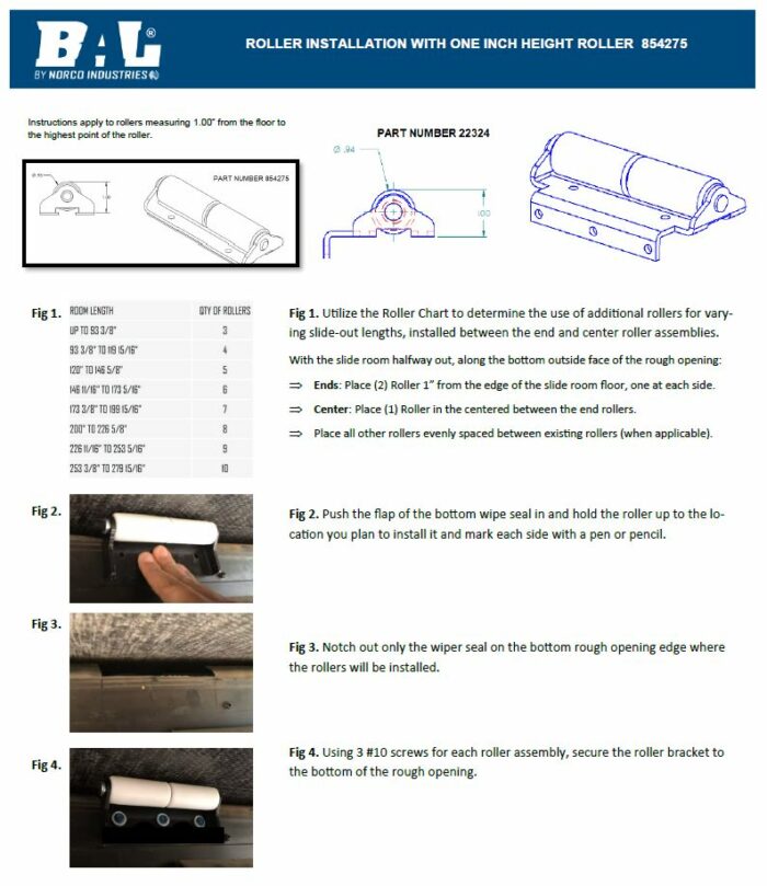 BAL RV 22324 Accu-Slide Replacement Roller, 1-Inch Diameter - image 2