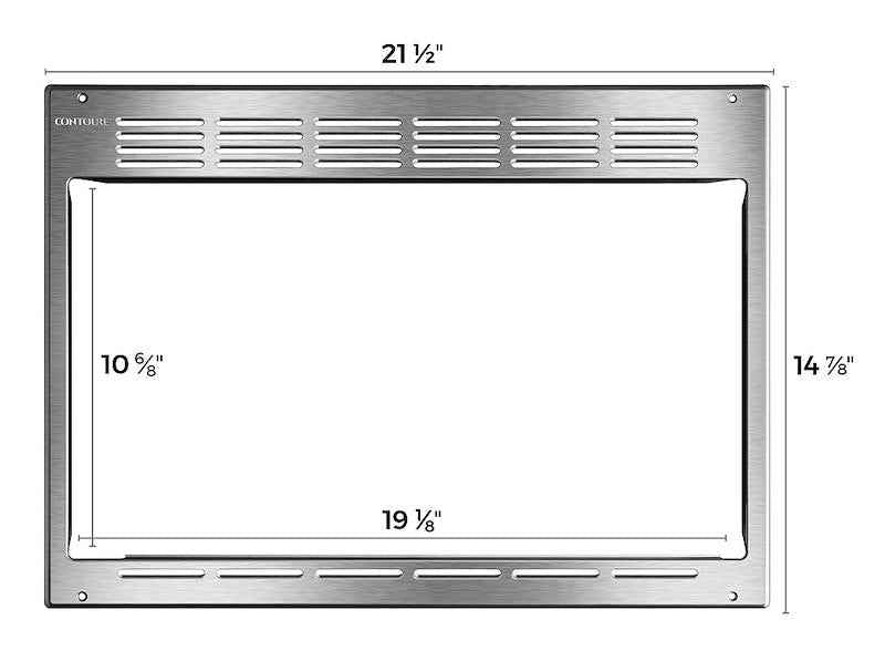 Contoure RV-TRIM9S RV Microwave Trim Kit for Model RV-950S, 20.5" x 15", Stainless Steel – image 1