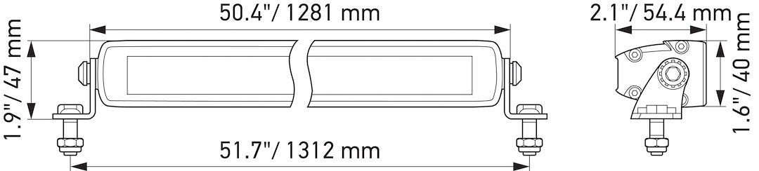 Hella 358176331 Slim Black Magic Lighting Bar