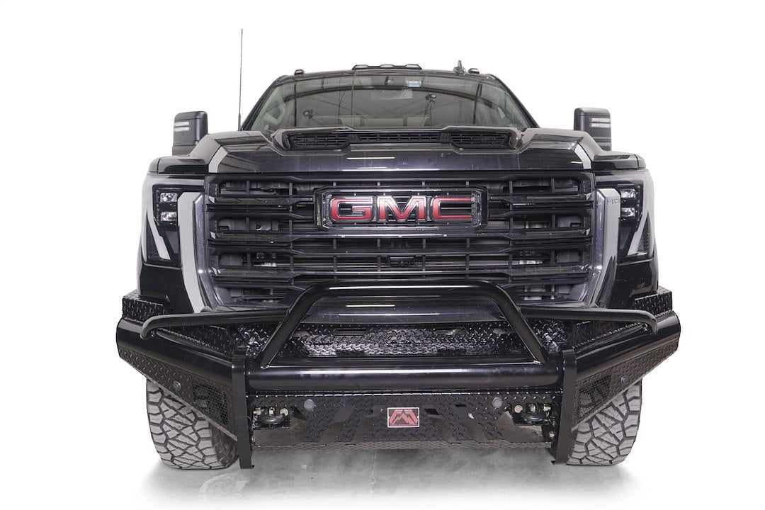 Fab Fours GM24-S6262-1 GMC HD Black Steel Sensor Front Bumper