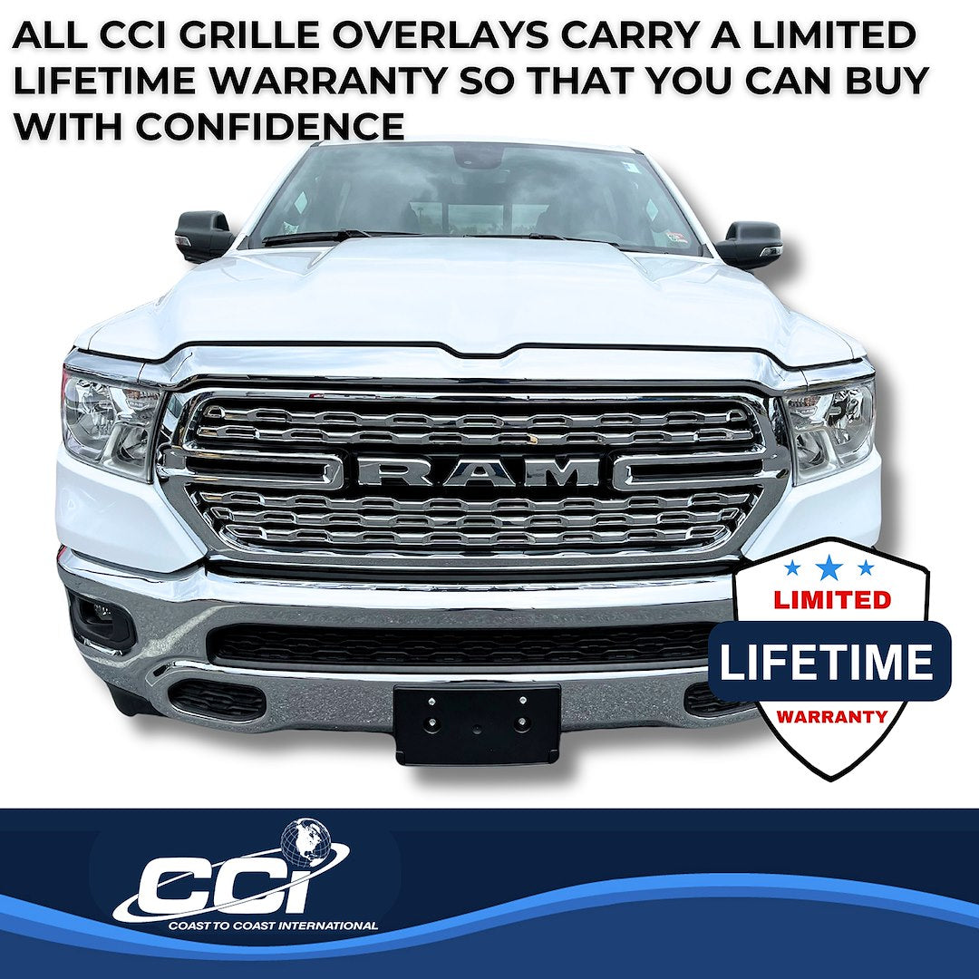 Coast To Coast GI189 Ram 1500 Big Horn Chrome Grille Trim - image 3