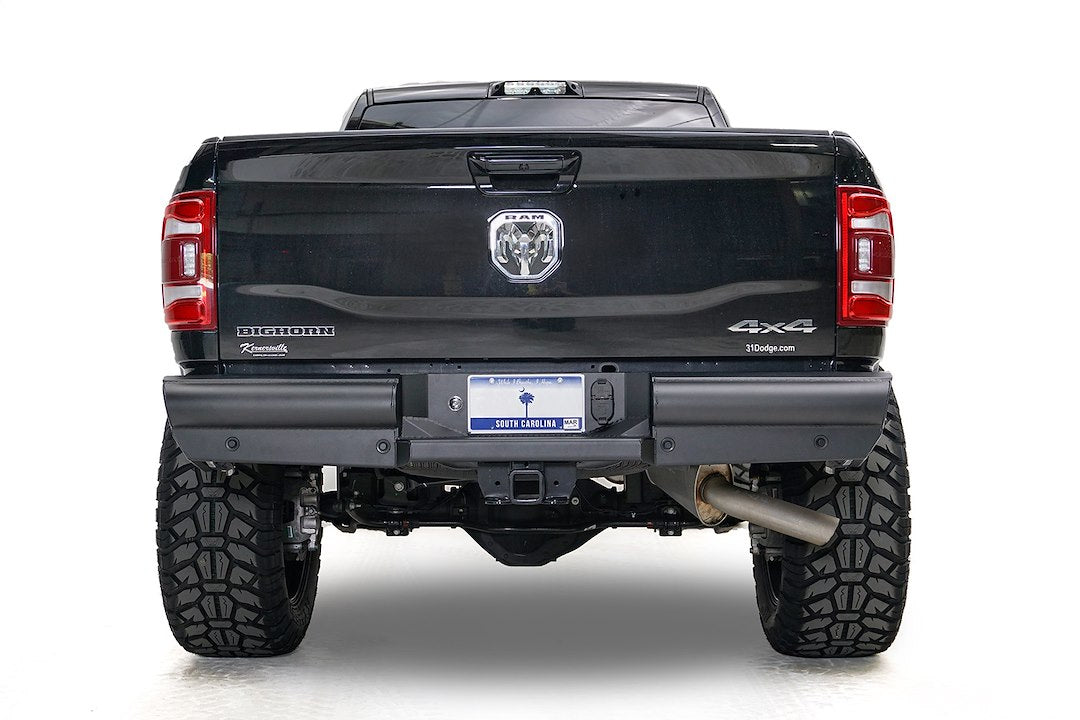 Fab Fours DR19-U4450-1 Rear Bumper, Black Steel Elite