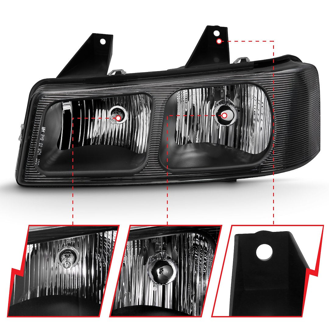 ANZO USA 111474 Express/Savana Smoke Headlight Pair - image 2