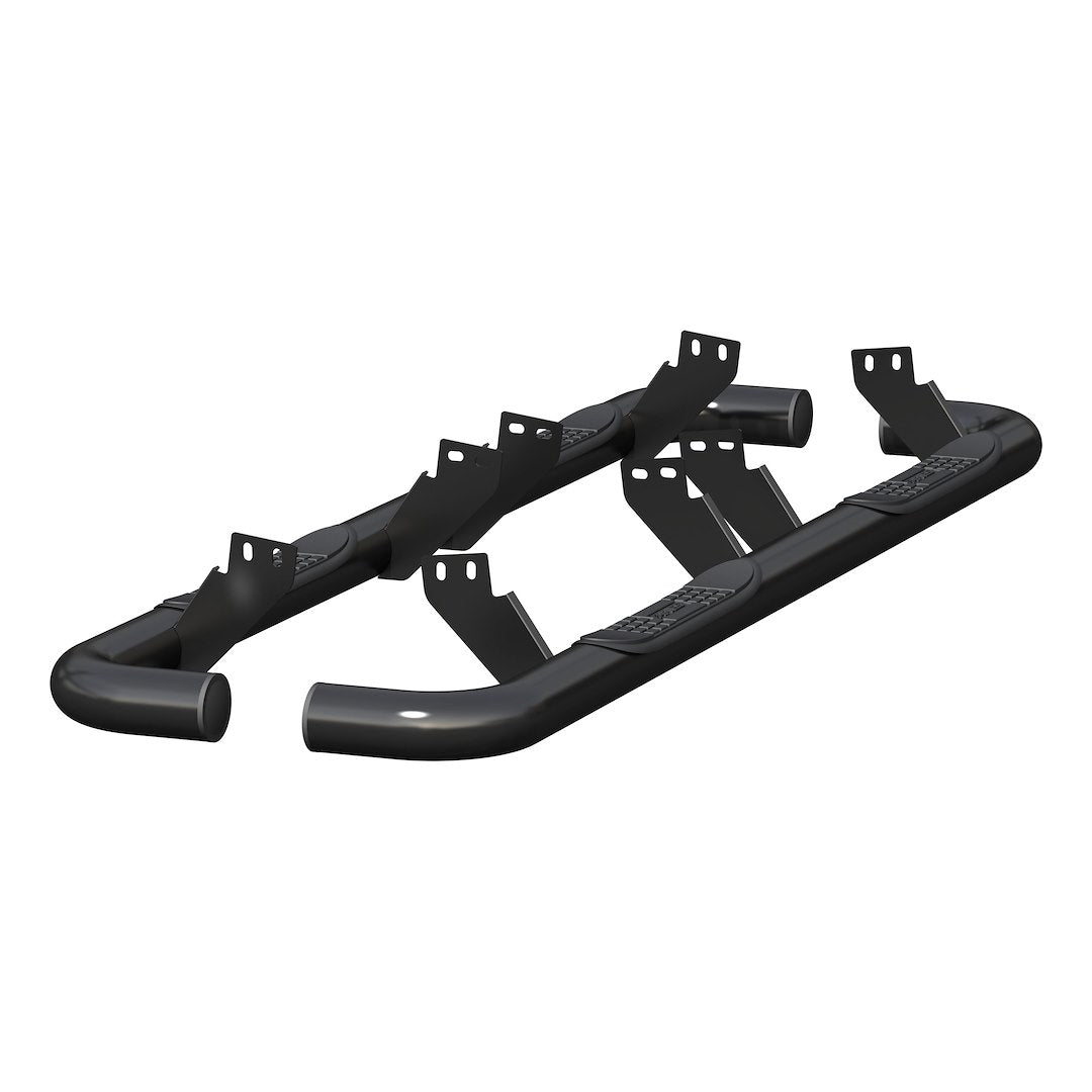 Aries 204075 Black Curved Steel Side Steps With Two Pads - image 2