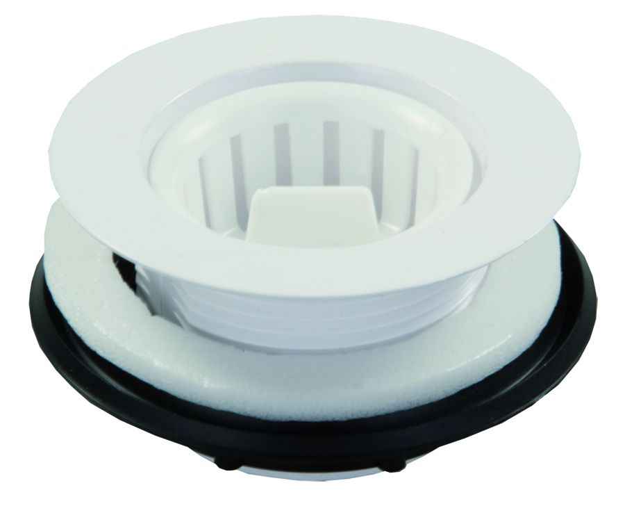 JR Products 95015 Plastic 2-Inch-Max Sink Strainer with Basket