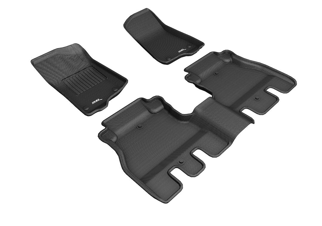 3D Mats JP01901509 Wrangler JL KAGU Black Two-Row Mats - image 1