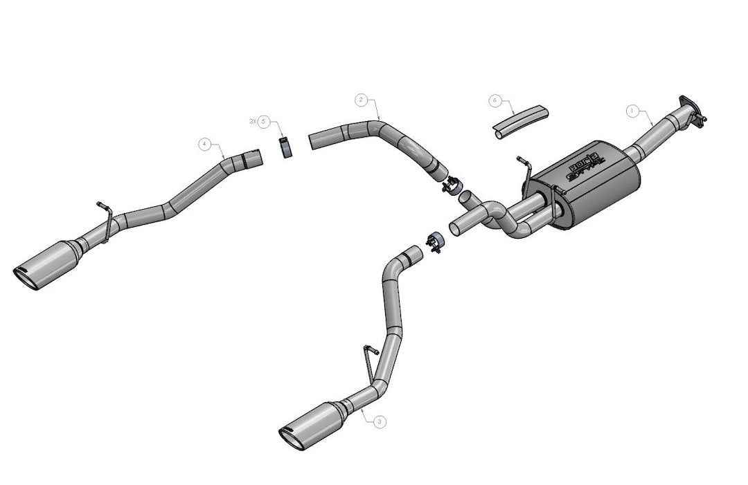 Borla 140752 Ram 1500 S-Type Cat-Back, Black-Chrome Tips