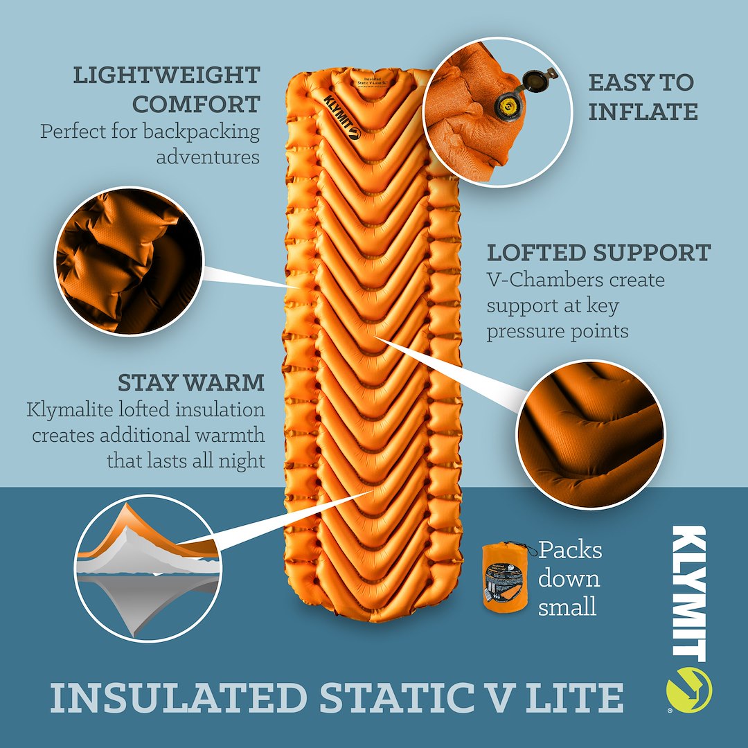 Klymit 06i2or03c Static-Series Sleeping Pad