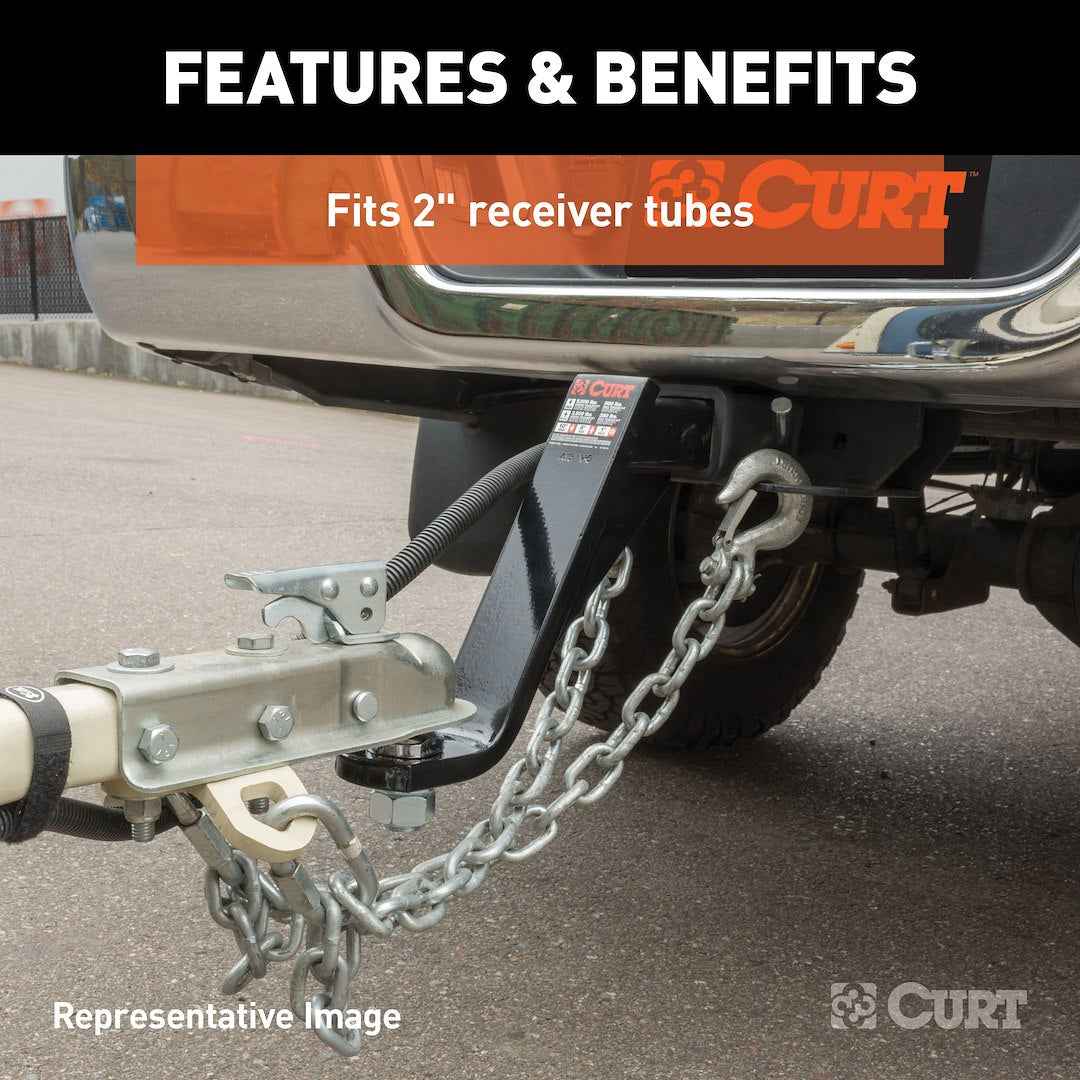 CURT 45890 Ball Mount - 2 in Receiver, 8 in Drop