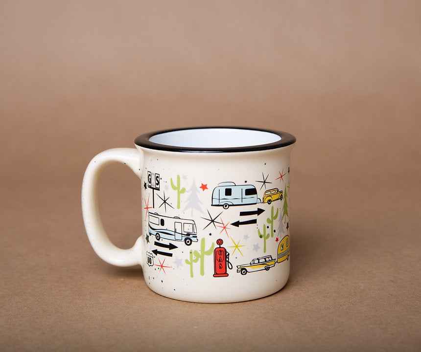 Camp Casual CC004C Wanderlust White 15-oz Ceramic Travel Mug