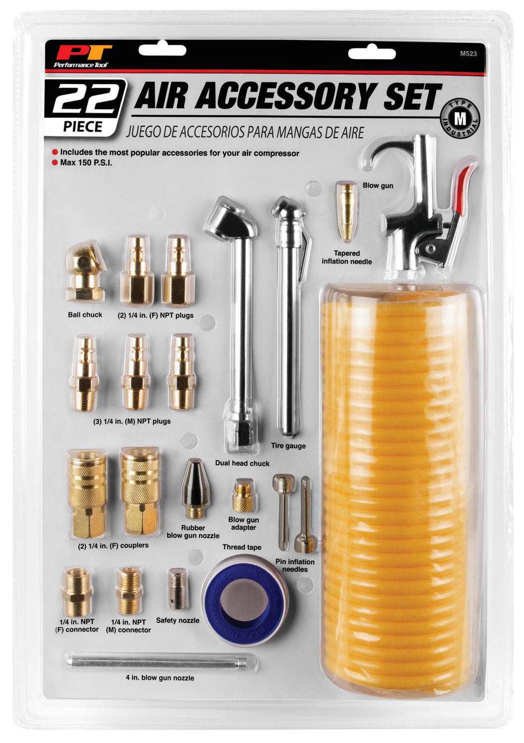 Performance Tool M523 Pneumatic Inflation Accessory Set