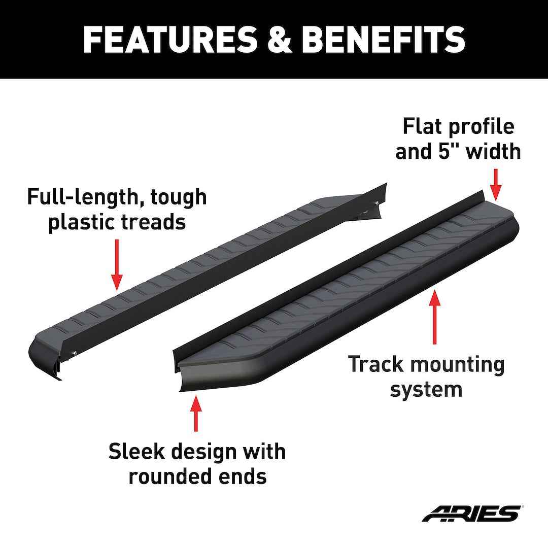 Aries 2051970 Black 70-Inch AeroTread Board Component