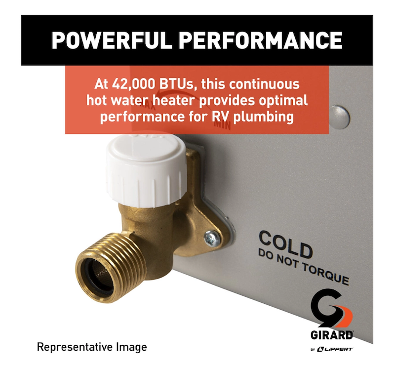 Girard 2022107534 Tankless RV Water Heater 42,000 BTU LP Gas On-Demand – image 4