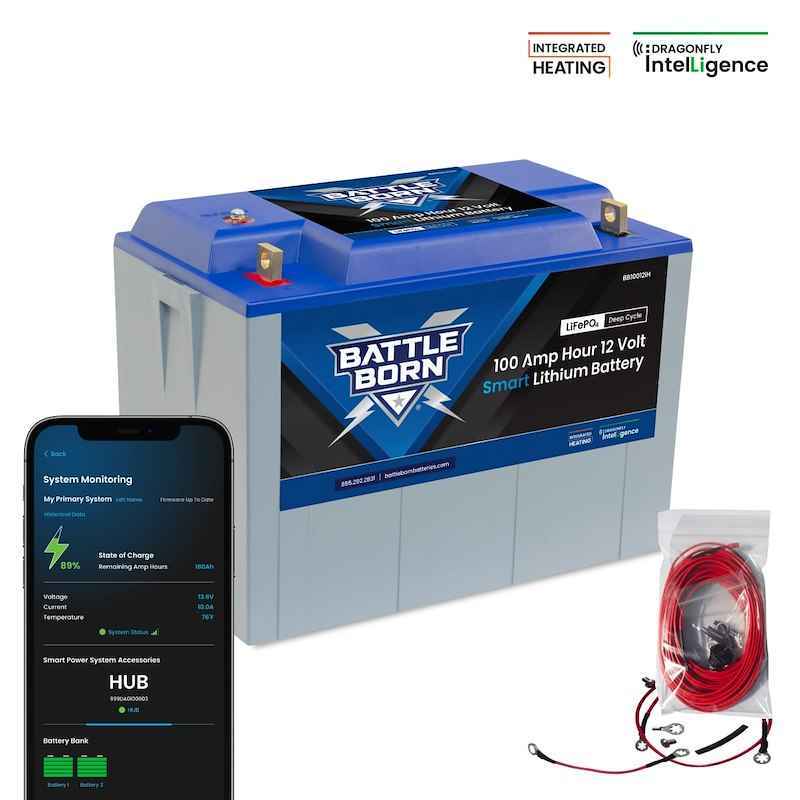 Battle Born Batteries BB10012IH Battle Born Smart Heated Lithium Battery Group 31 12V – image 3