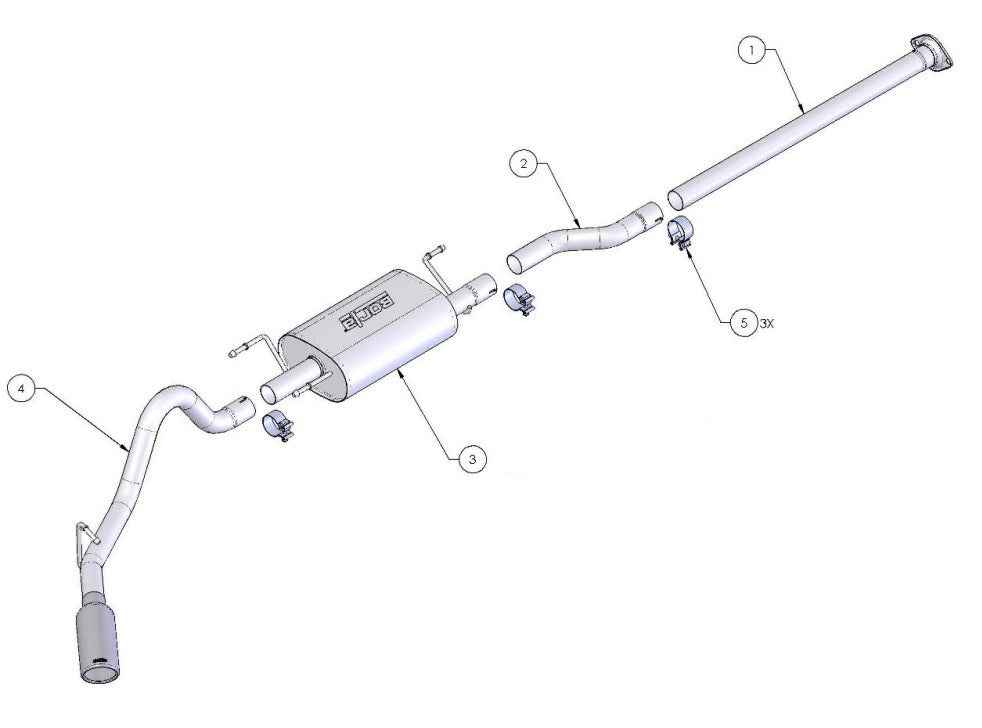 Borla 140160 Tacoma 4.0L Single-Rear Cat-Back