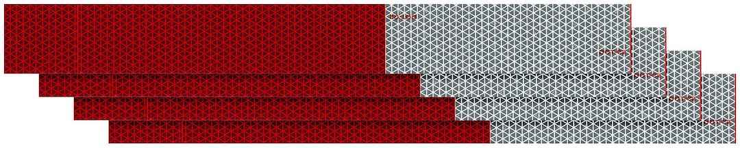 Peterson 4654K Red/White 18 x 2 Reflective Adhesive Strip