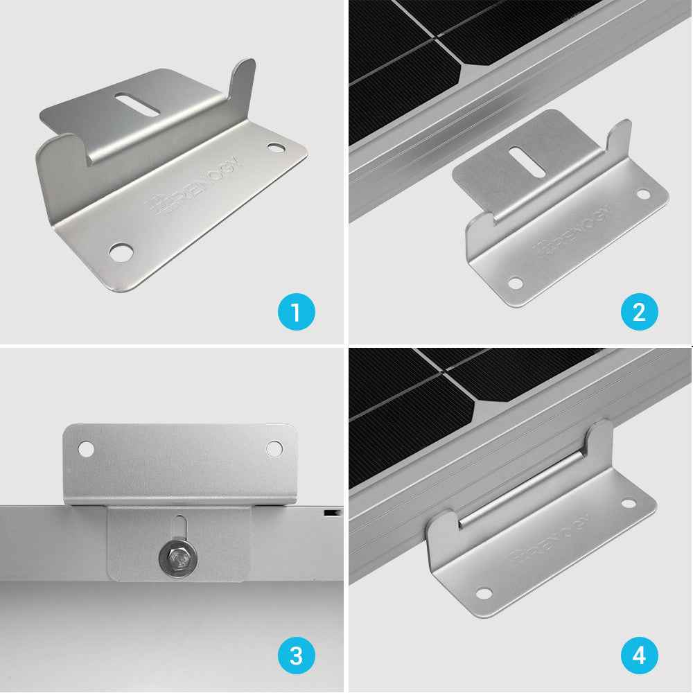 Renogy 0021360 Single Solar-Panel Z-Bracket Mounting System