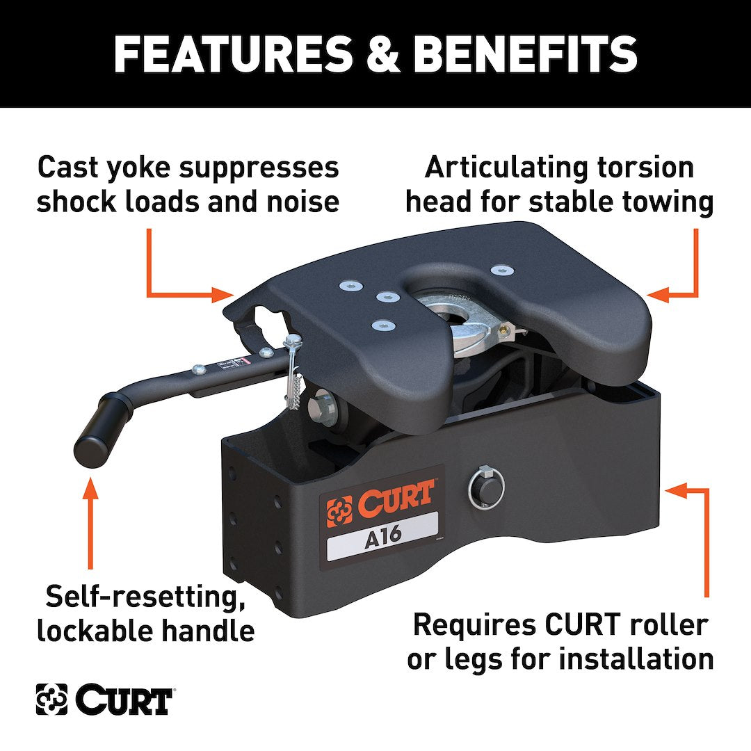 Curt 16520 Fifth Wheel Trailer Hitch Head - image 2