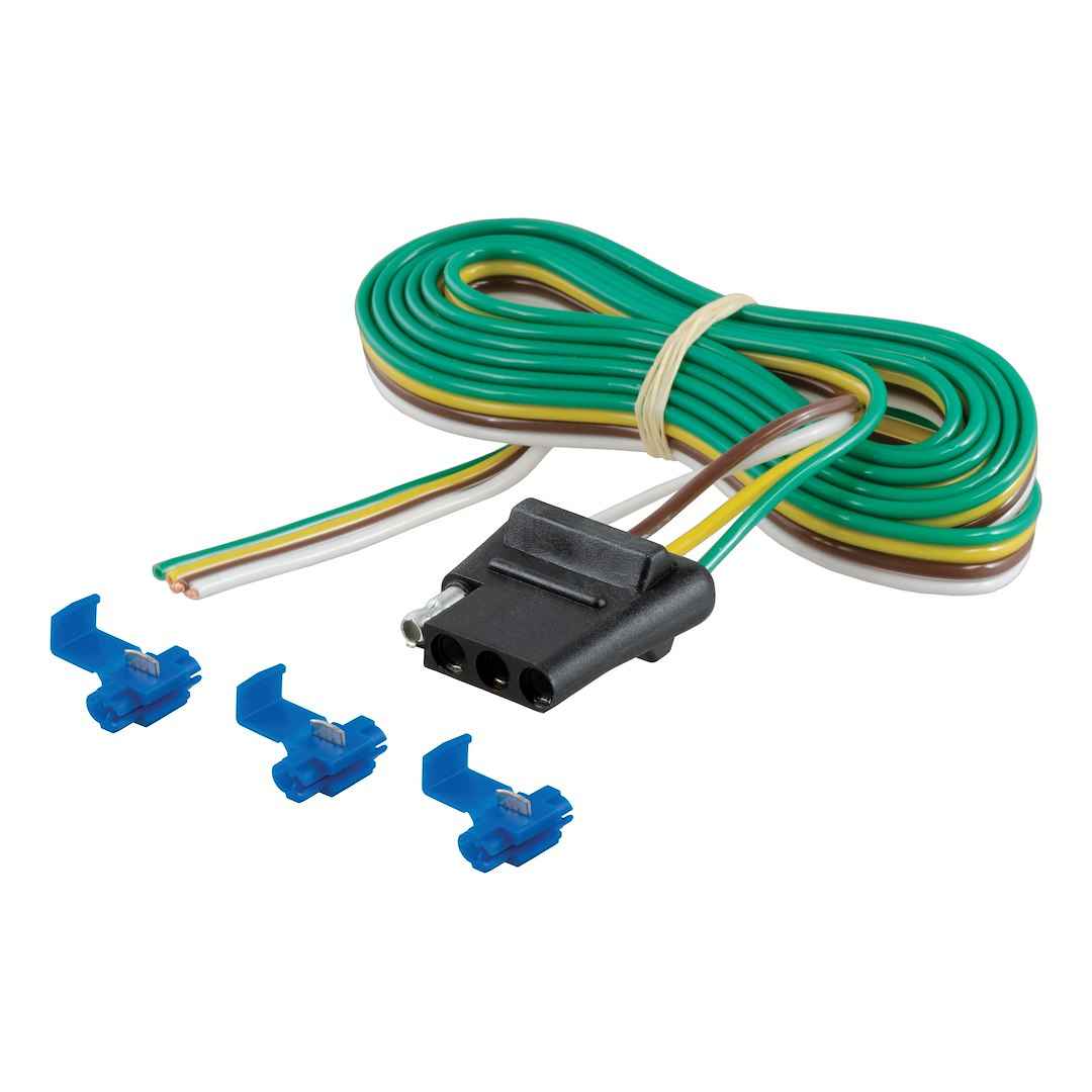 CURT 58044 Vehicle 4-Flat Socket Kit with 60-Inch Leads