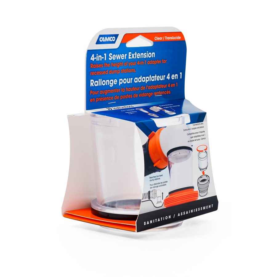 Camco 39735 Clear Sewer Elbow Extension for 4-in-1 Adapters