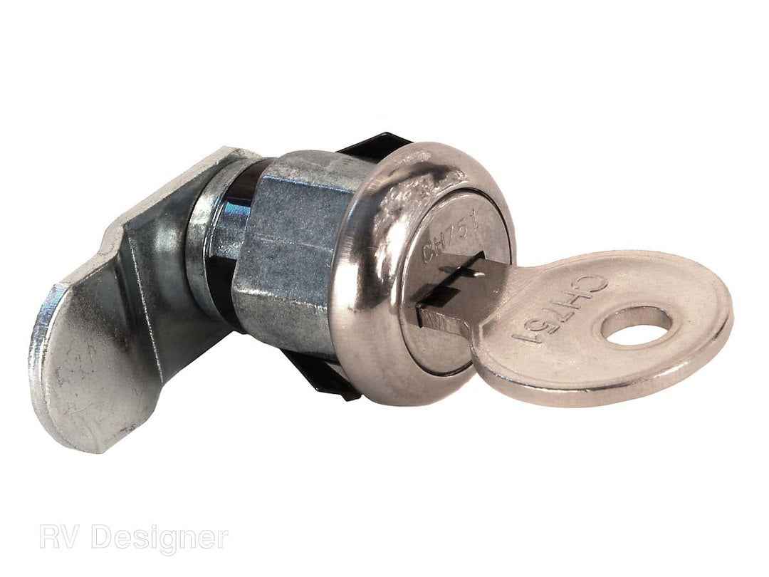 RV Designer L100 1-1/8-Inch Stainless Water/Electric/Gas Lock Cylinder