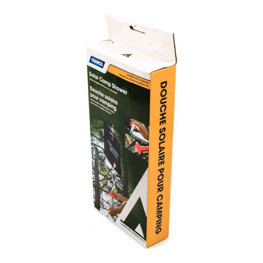 Camco 51368 Solar Camp Shower, 5.28-Gallon Capacity
