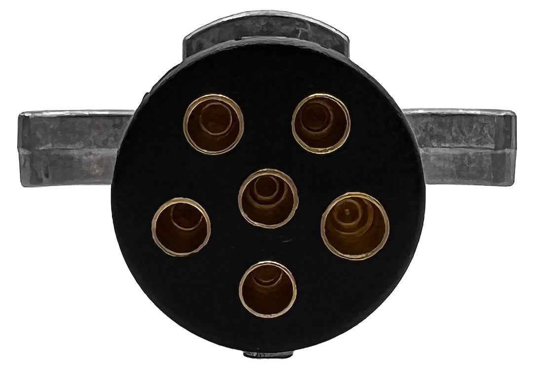 RV Designer TC535 Natural Zinc 6-Pin Trailer Wiring Plug