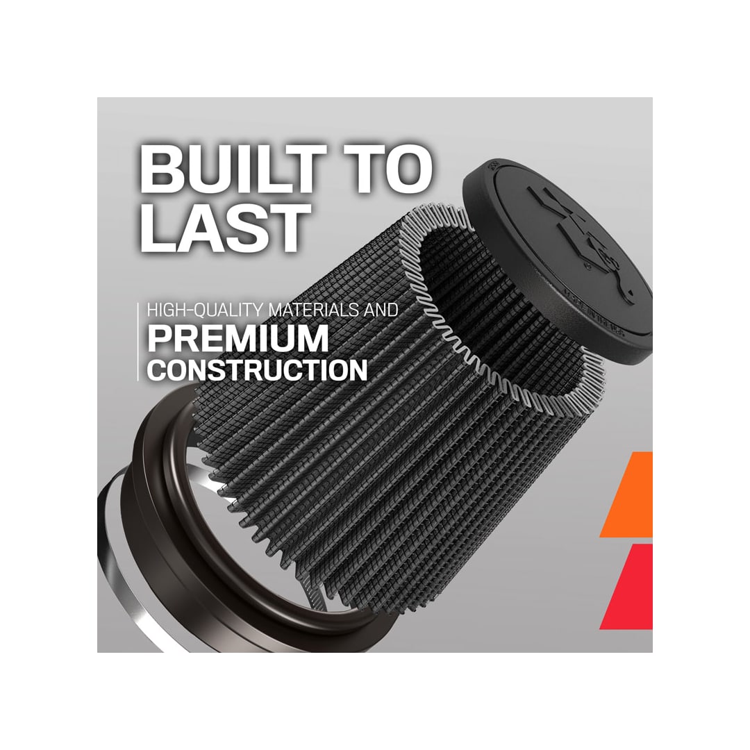 K&N Ru-3111hbk Flexible-Flange Universal Air Filter
