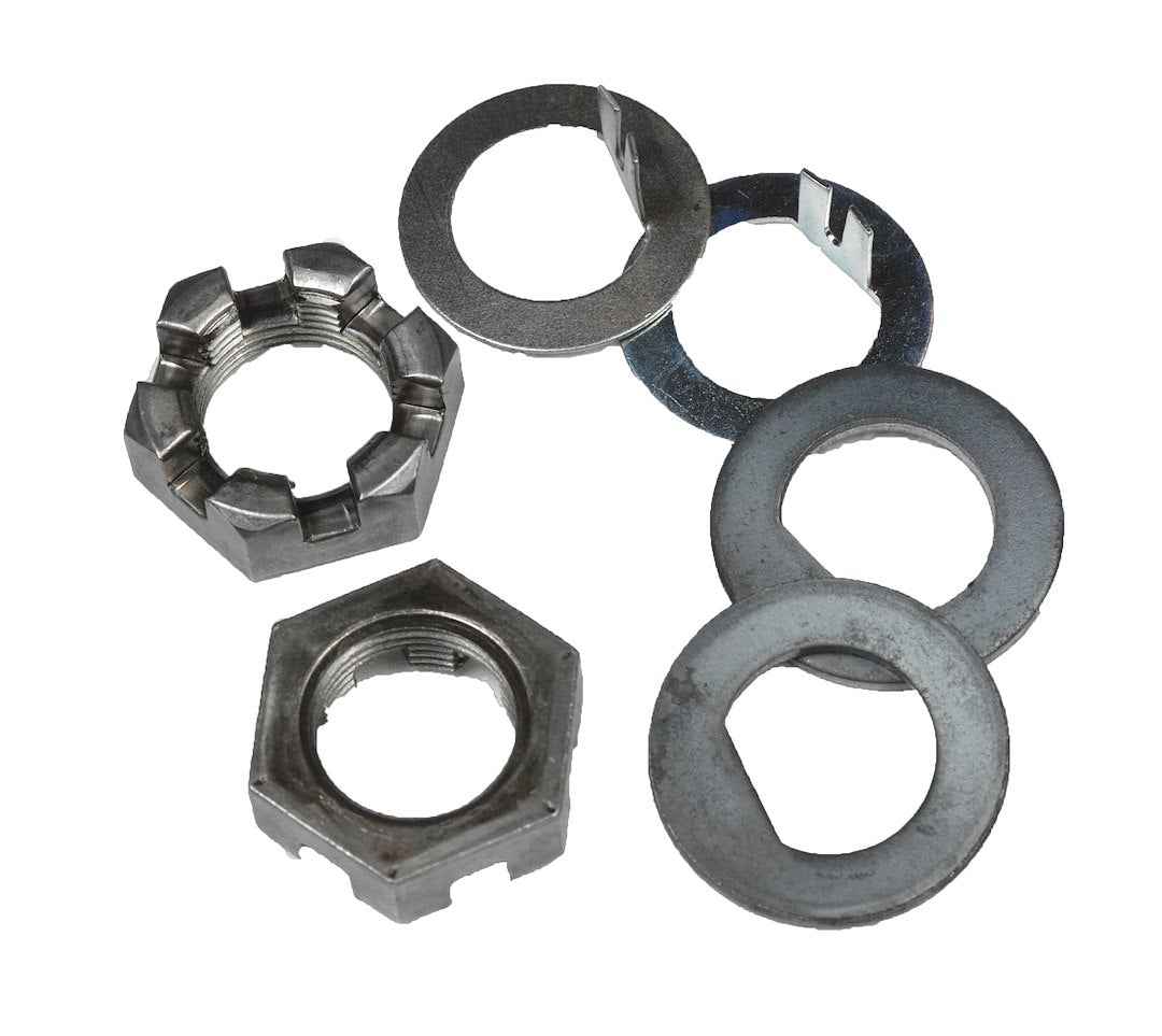 AP Products 014119335 Slotted Trailer Spindle Nuts with Washer, Pair