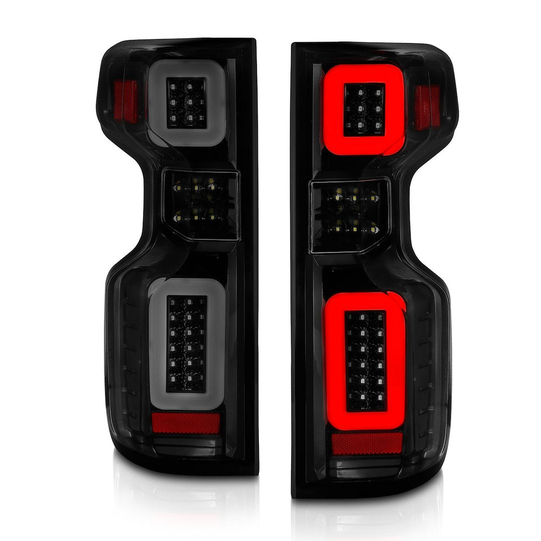 ANZO USA 311415 Chevrolet Smoke LED Tail-Light Pair, Black - image 1
